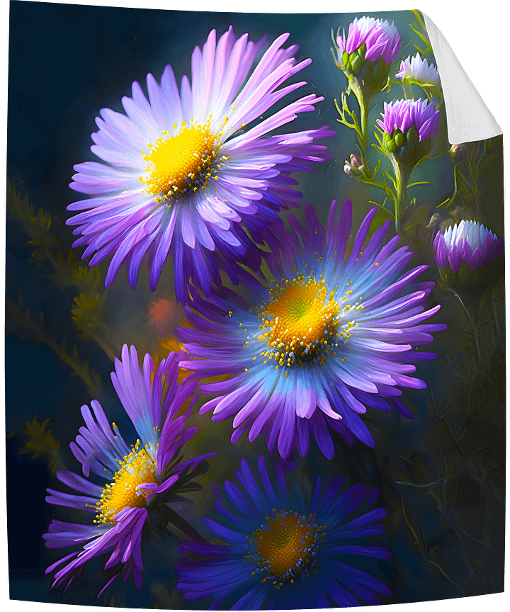 Aster Flower Violet Garden Flowers Throw Blanket product image (1)