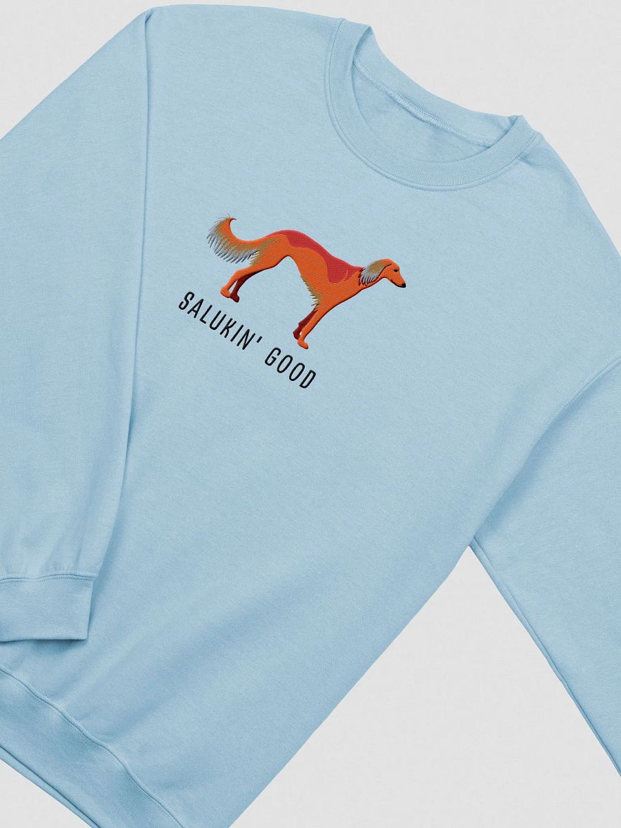Salukin' Good Sweatshirt (Embroidered) of a Saluki(Red) product image (6)