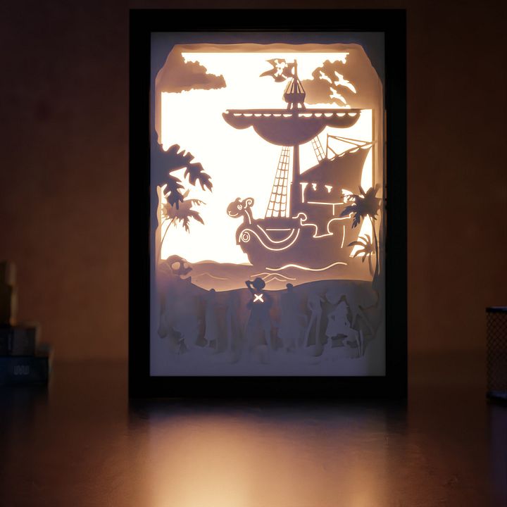 One Piece Lightbox template 2 in 1 - PDF PNG SVG DXF + Video Tutorial product image (2)