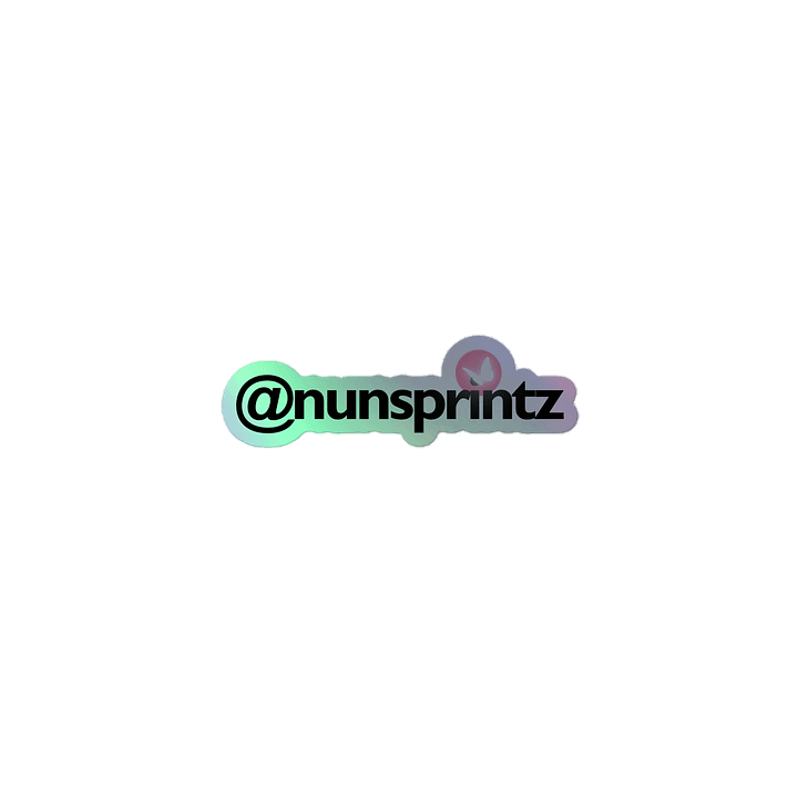 @nunsprintz Holographic Logo Sticker in Pink product image (1)