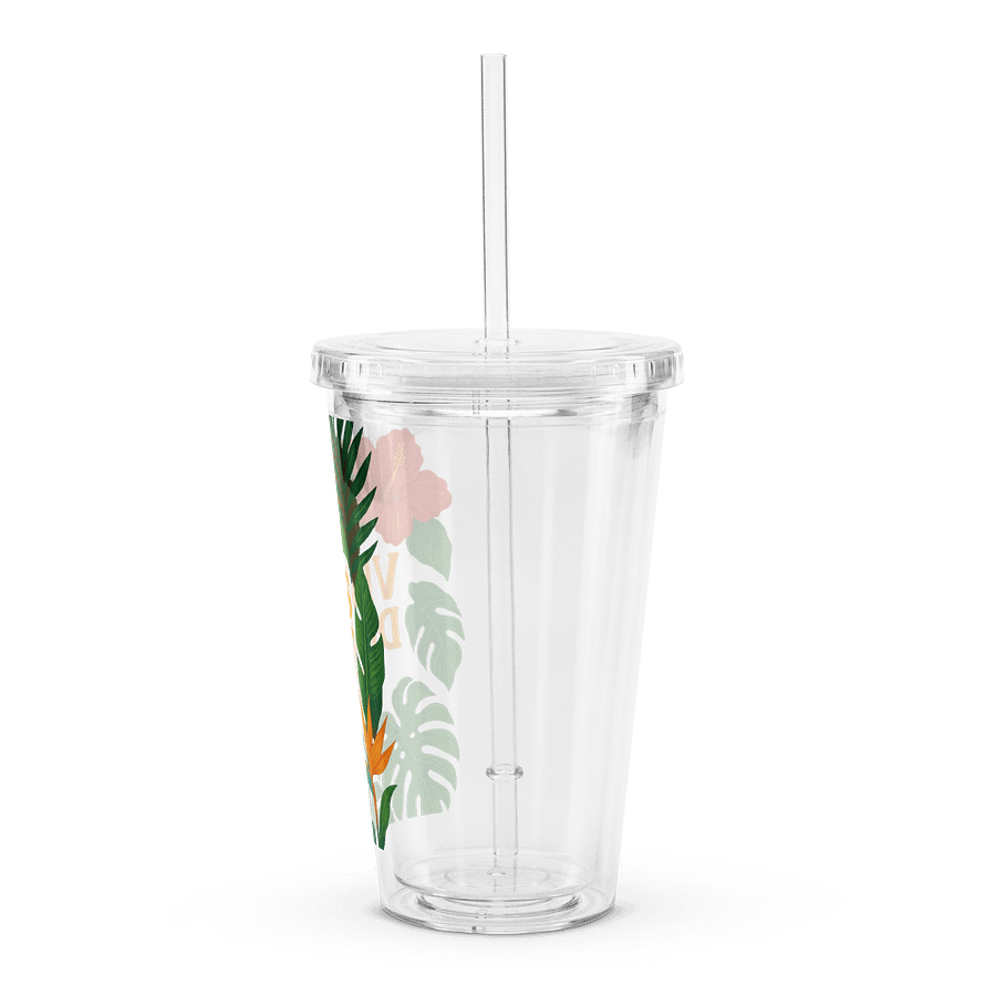 Vibes Don’t Lie” 16 oz Clear Tumbler – Double Wall, Bold Energy product image (4)