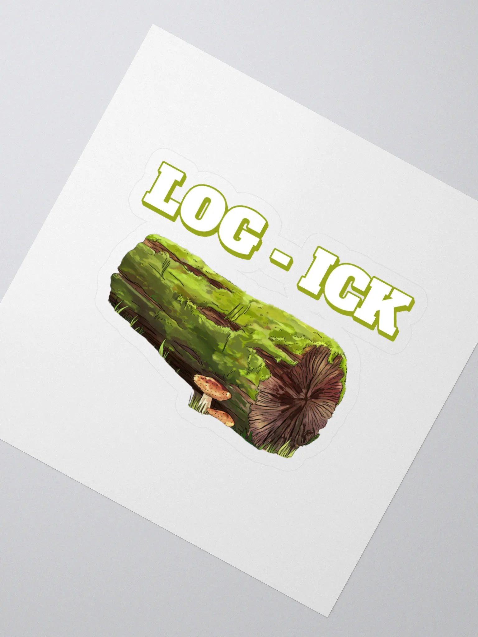 Log - Ick: Funny Play On Words Sticker product image (2)