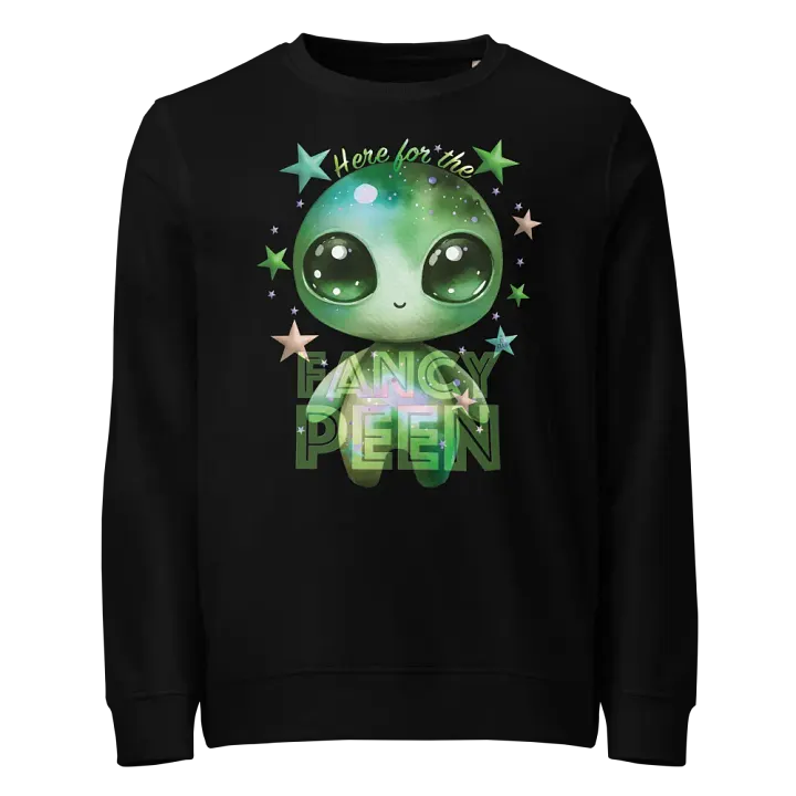 Fancy Alien Organic Sweatshirt (Green Dude) product image (1)