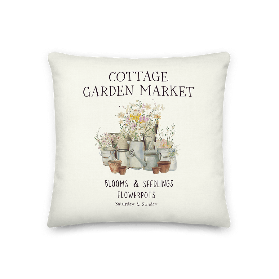Cottage Garden Market Pillow FLOWERS AND POTS product image (3)