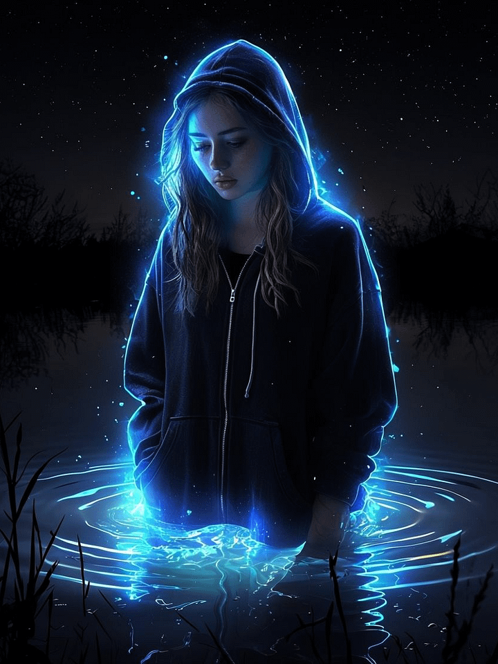 Ethereal Glow Hoodie Framed Poster product image (1)