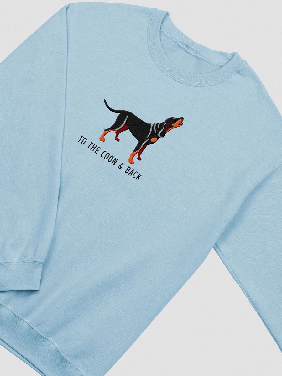 To the Coon & Back Sweatshirt (Embroidered) of a Black and Tan Coonhound product image (5)
