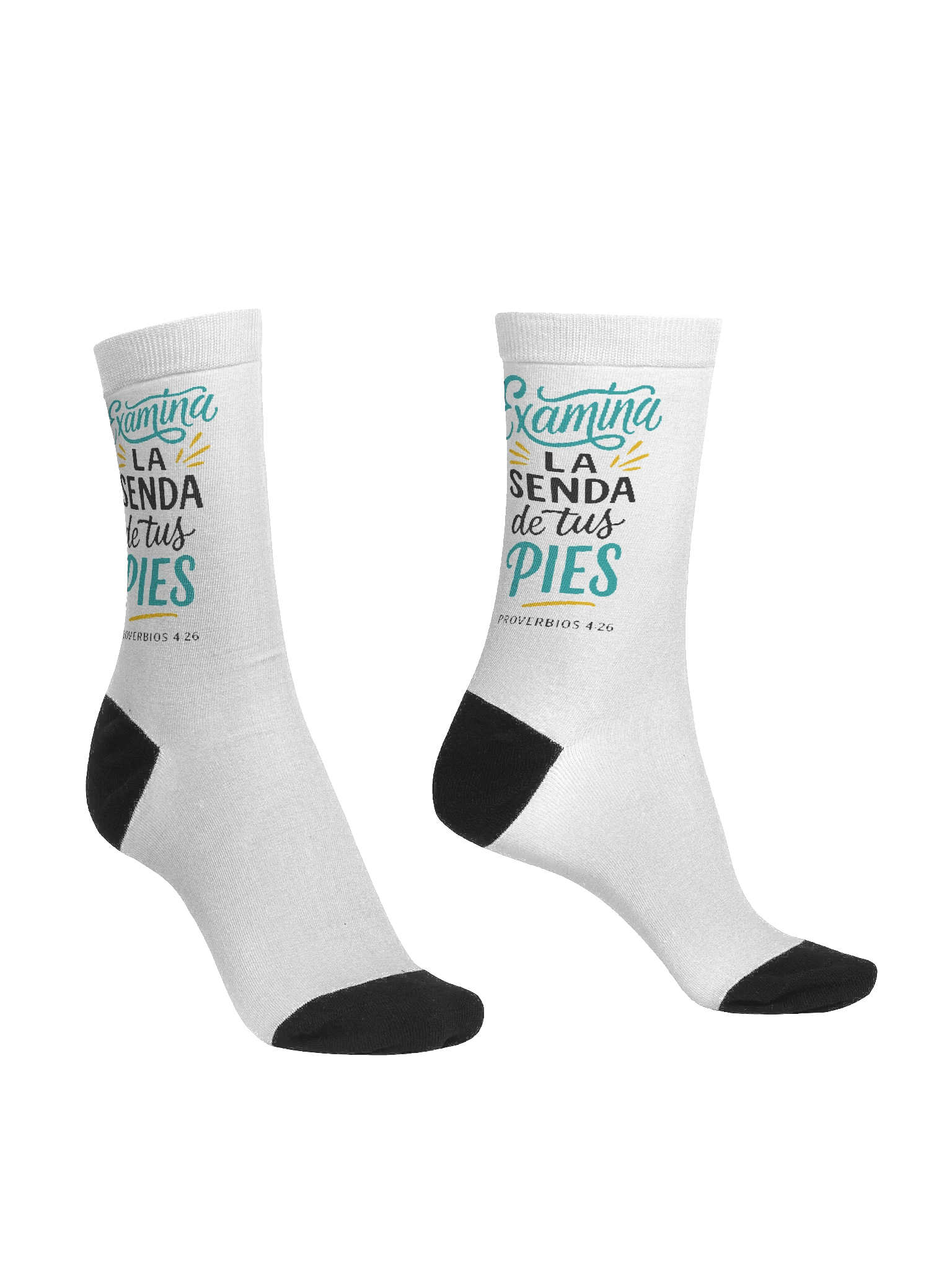 Christian Crew Socks (Spanish Verse) – Proverbs 4:26 product image (3)
