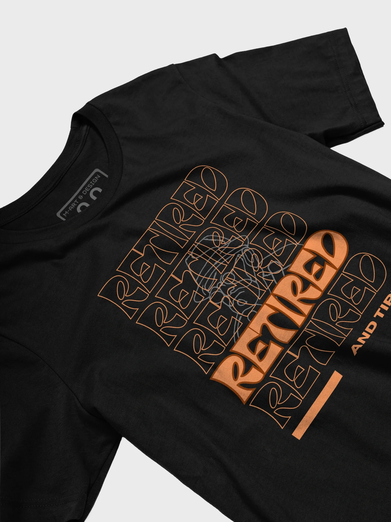 Retired and Tired Unisex Softstyle T-Shirt, Profiled Face product image (3)