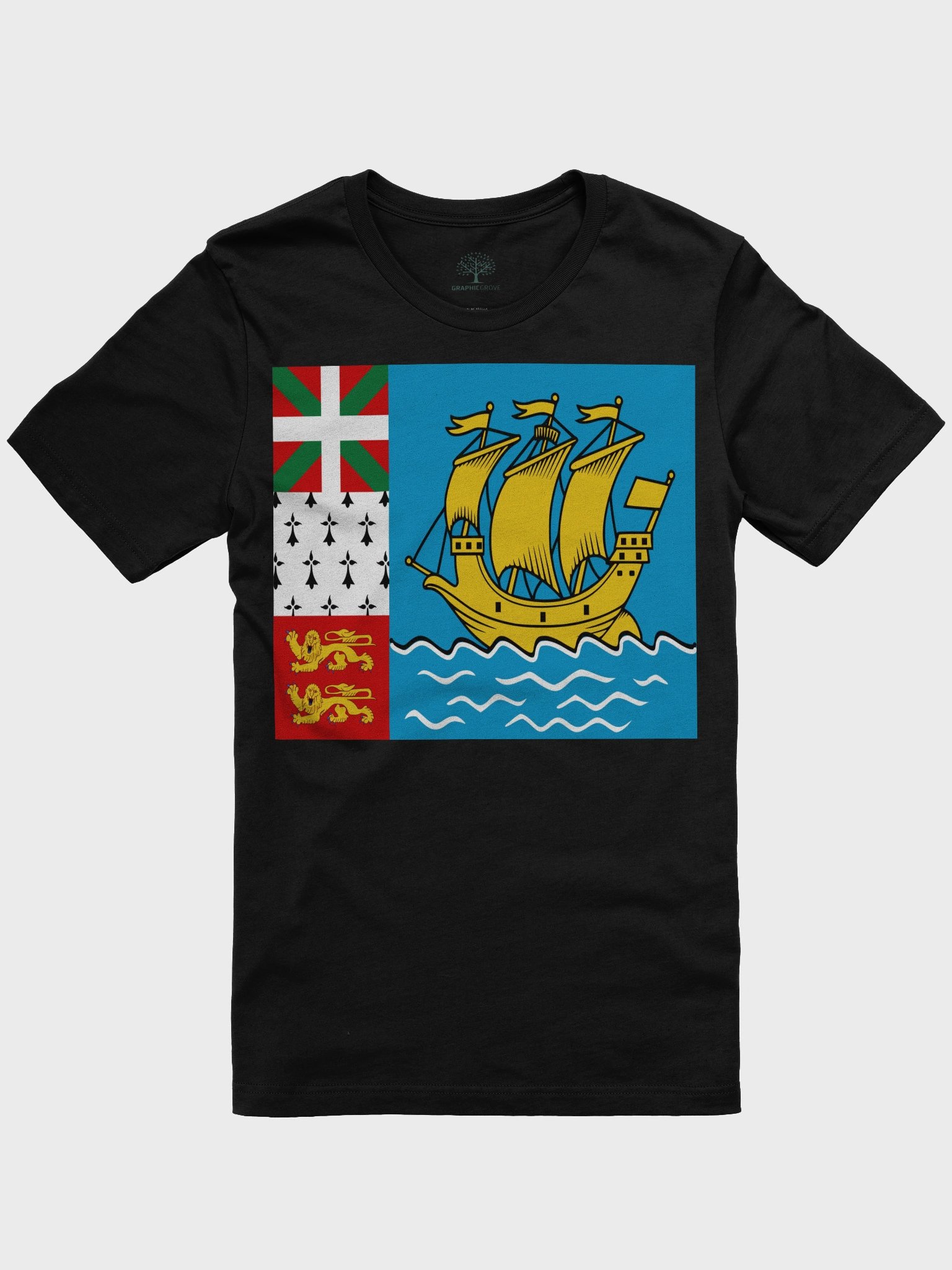 Exclusive Saint Pierre and Miquelon Flag T-Shirt – Unisex Supersoft Comfort | TDS Music product image (3)