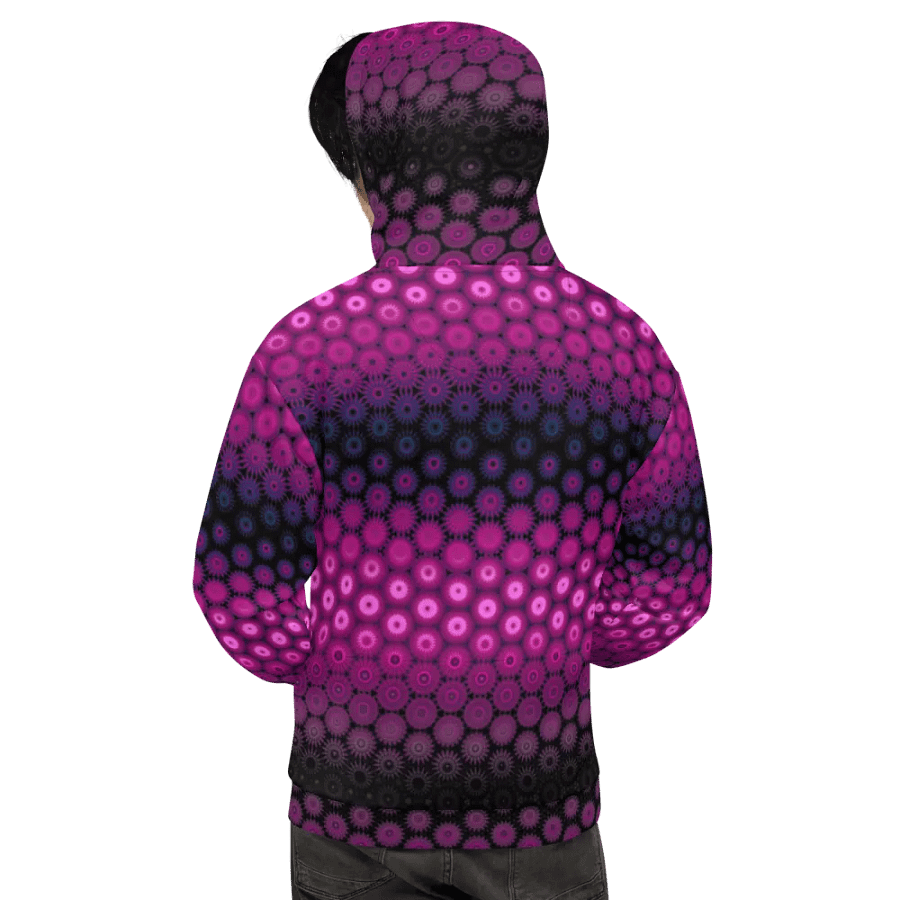 Abstract Raspberry and Black Unisex All Over Print Hoodie product image (11)