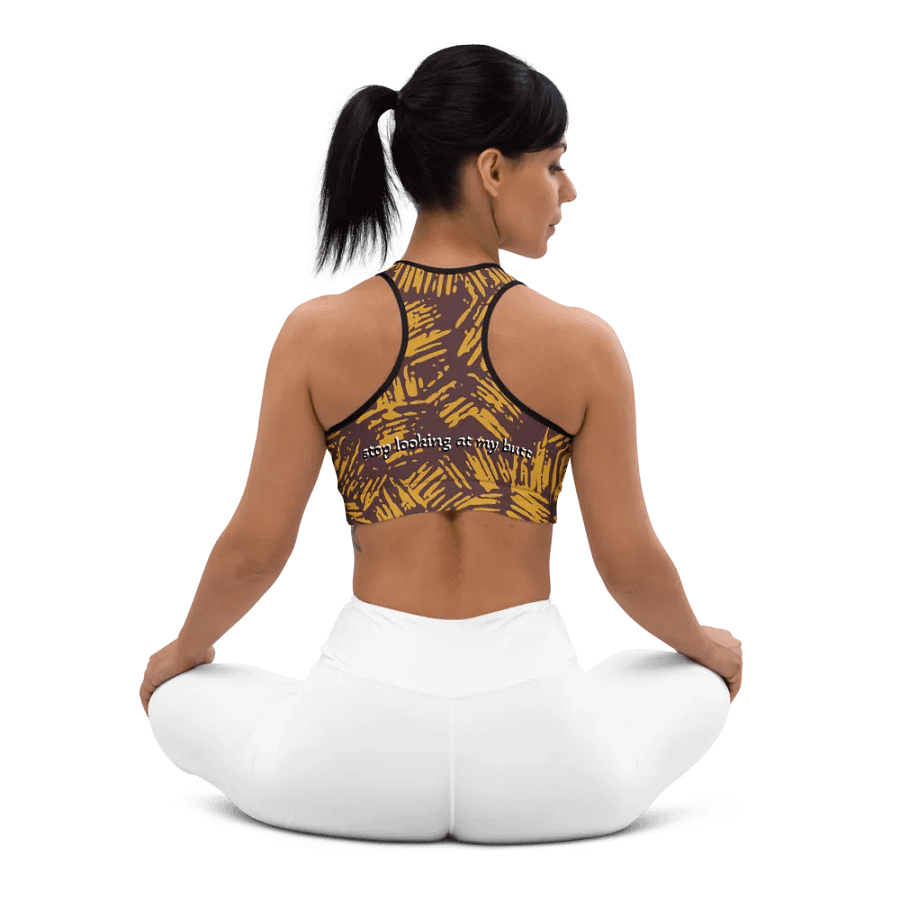 Golden Tribal Texture Sports Bra product image (10)