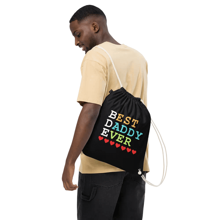 Best Daddy Ever EarthPositive Organic Cotton Drawstring Bag product image (2)