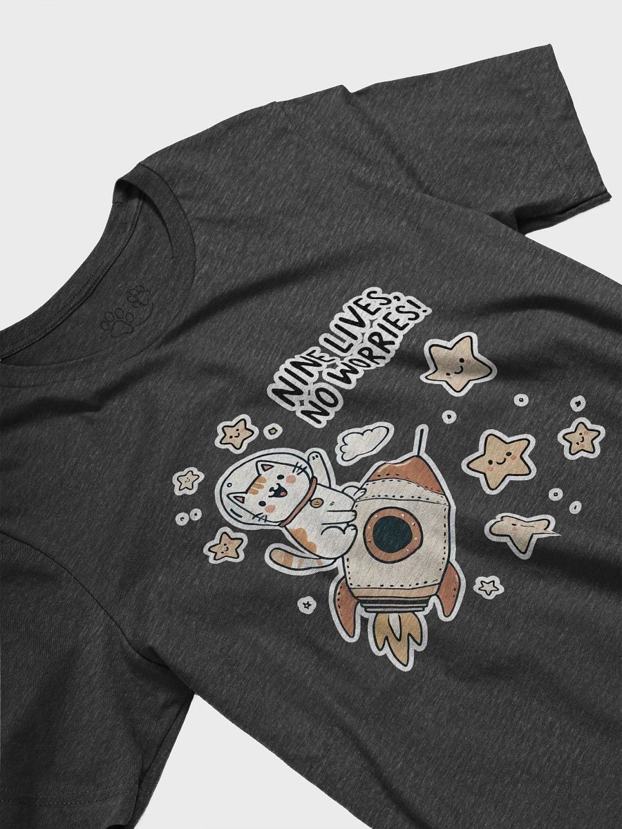 Nine lives, no worries dark t-shirt product image (4)