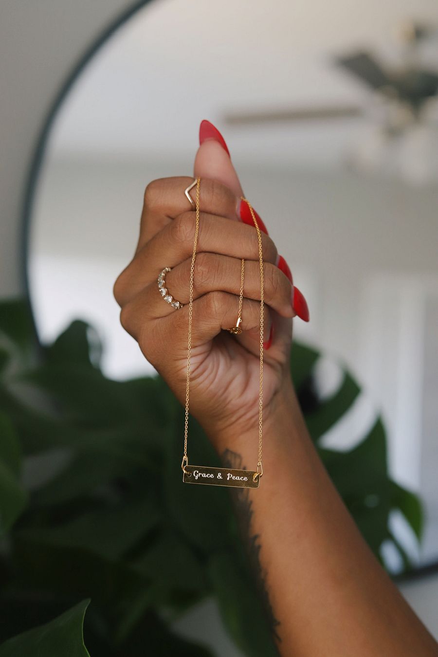 Grace and Peace Bar Necklace product image (1)