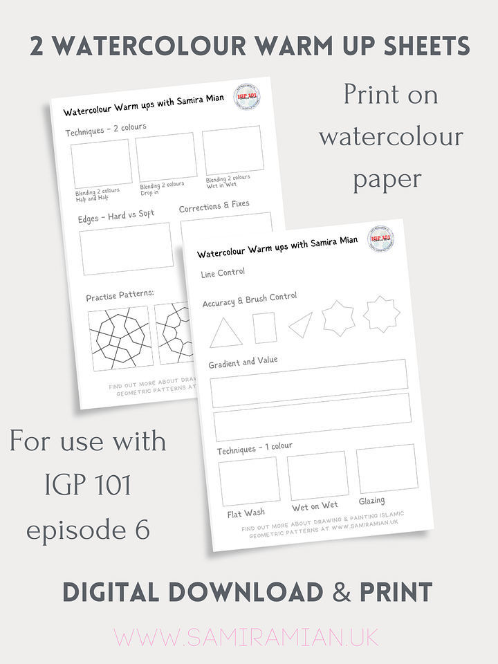 IGP101 Watercolour Warm Up Sheets product image (1)