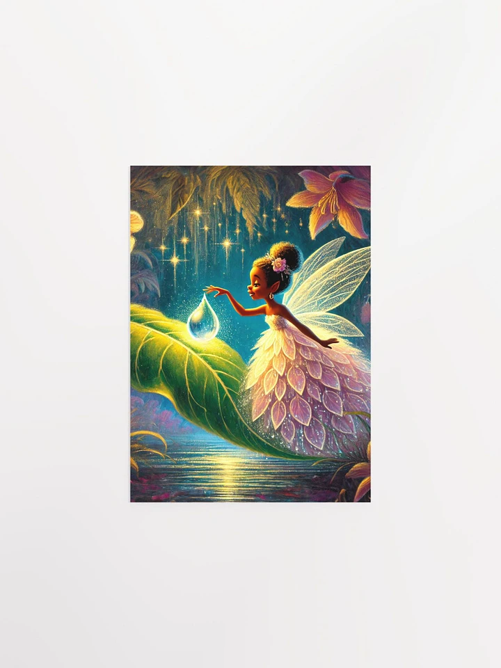 Whimsical Fairy with Dew Drop Premium Matte Poster product image (8)