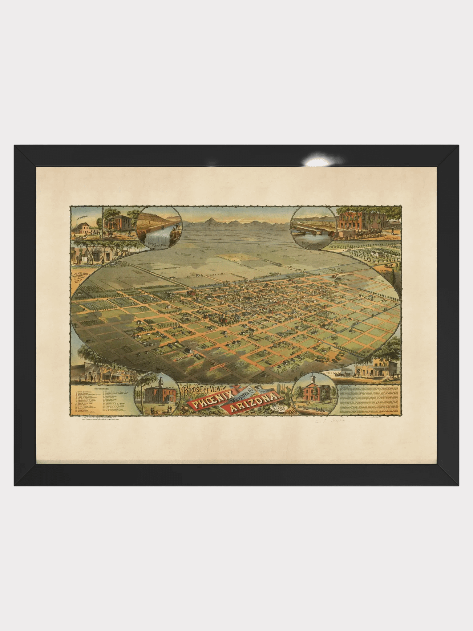 Phoenix Arizona 1885 (Framed Poster Print) product image (1)