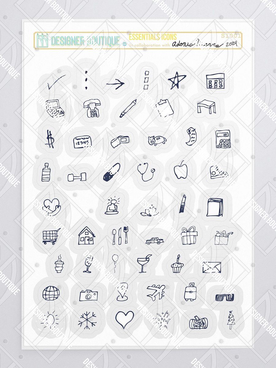 NN Designer Boutique x Adonis Nieves Essentials Icons Sticker Sheet product image (3)