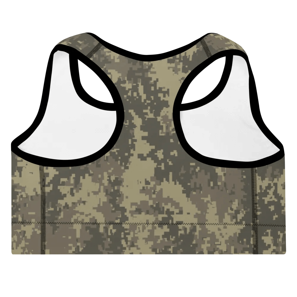 Stealthy Camo All-Over Sports Bra product image (2)
