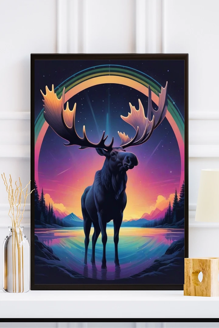 Moose Sunset Framed Poster product image (1)