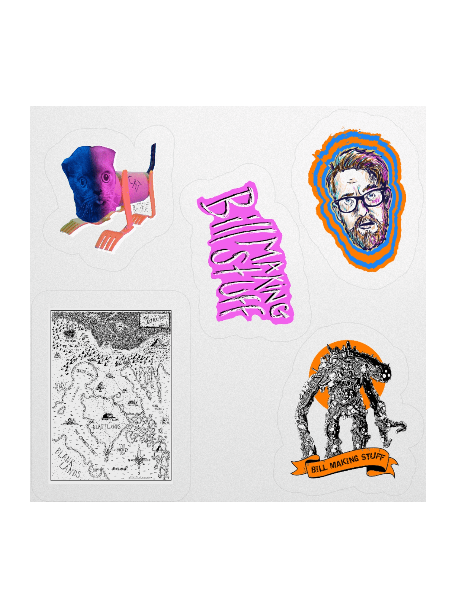 Bill Making Stuff Vinyl Sticker Set 1 product image (1)