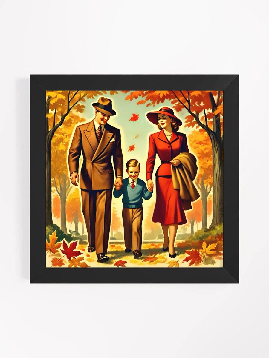 Family Walk in Autumn: Framed Artwork product image (1)