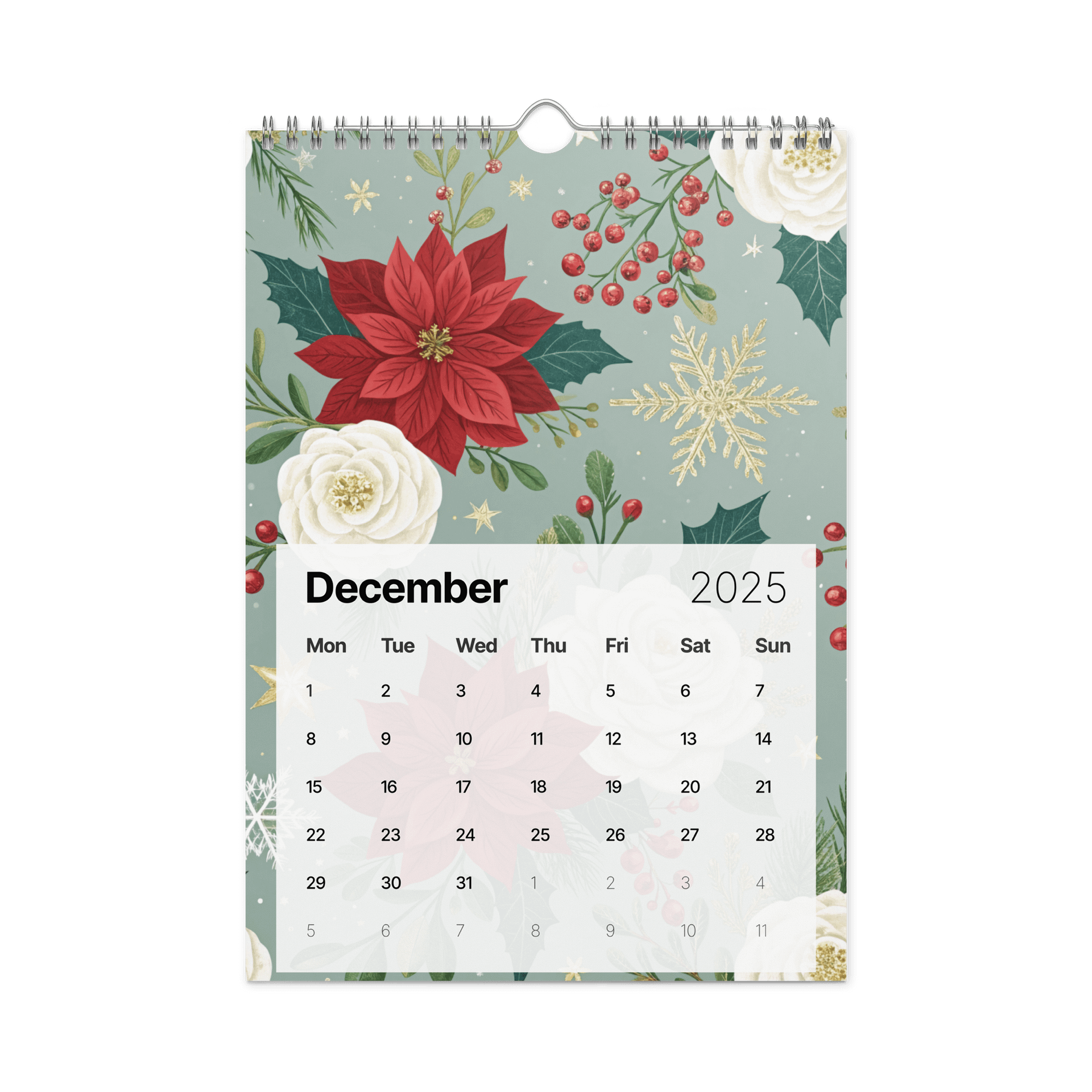 SEAMLESS FLORAL PATTERN WALL CALENDAR 2026 product image (4)