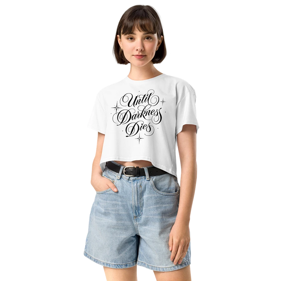 Until Darkness Dies (simple design) Women's Premium Crop Top product image (121)