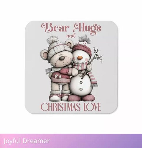 Cork-back coaster | Bear Hugs and Christmas Love👇

Bring joy and warmth to your holiday gatherings with our adorable Cute Bea...