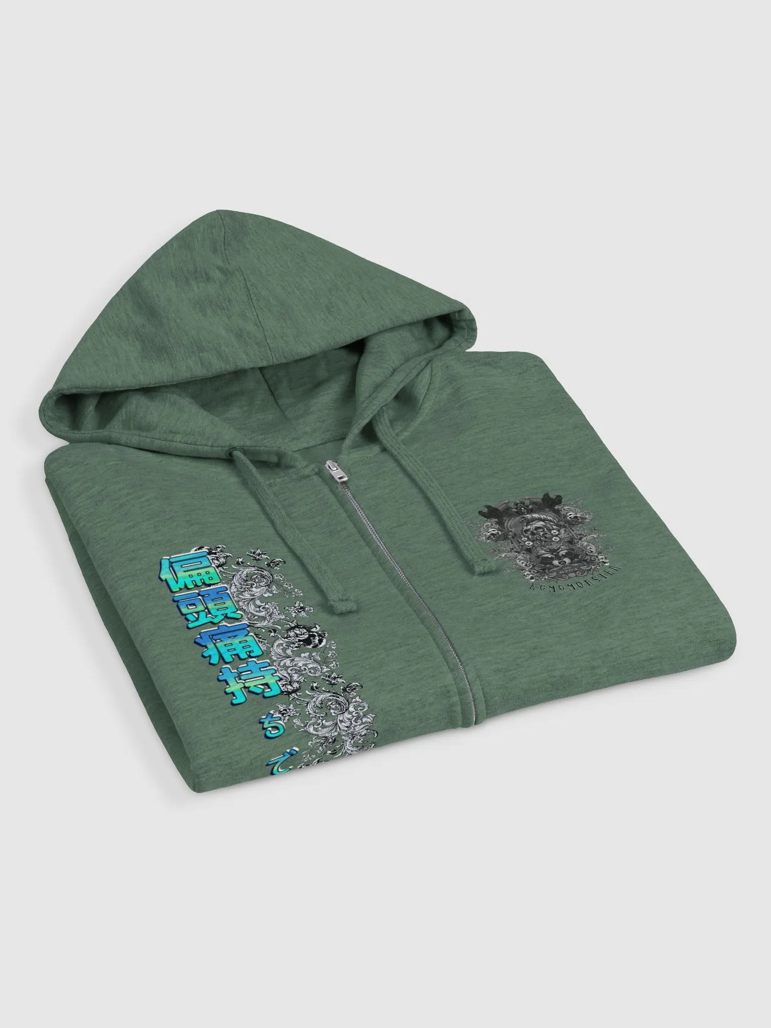 Yokai Migraine: Independent Trading Co. Fleece Zip Up Hoodie product image (4)