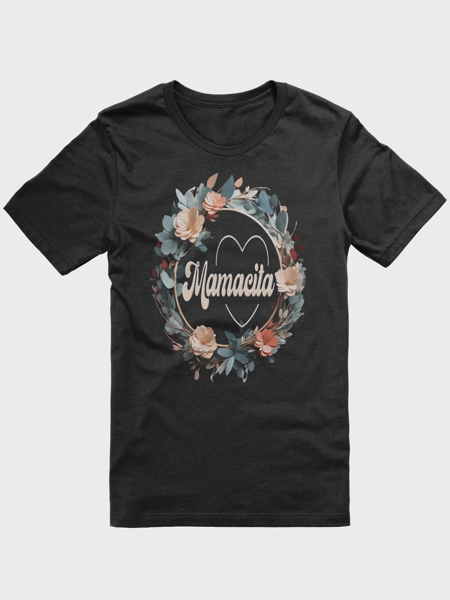 Mothers Day Floral Wreath Mamacita T-Shirt product image (4)