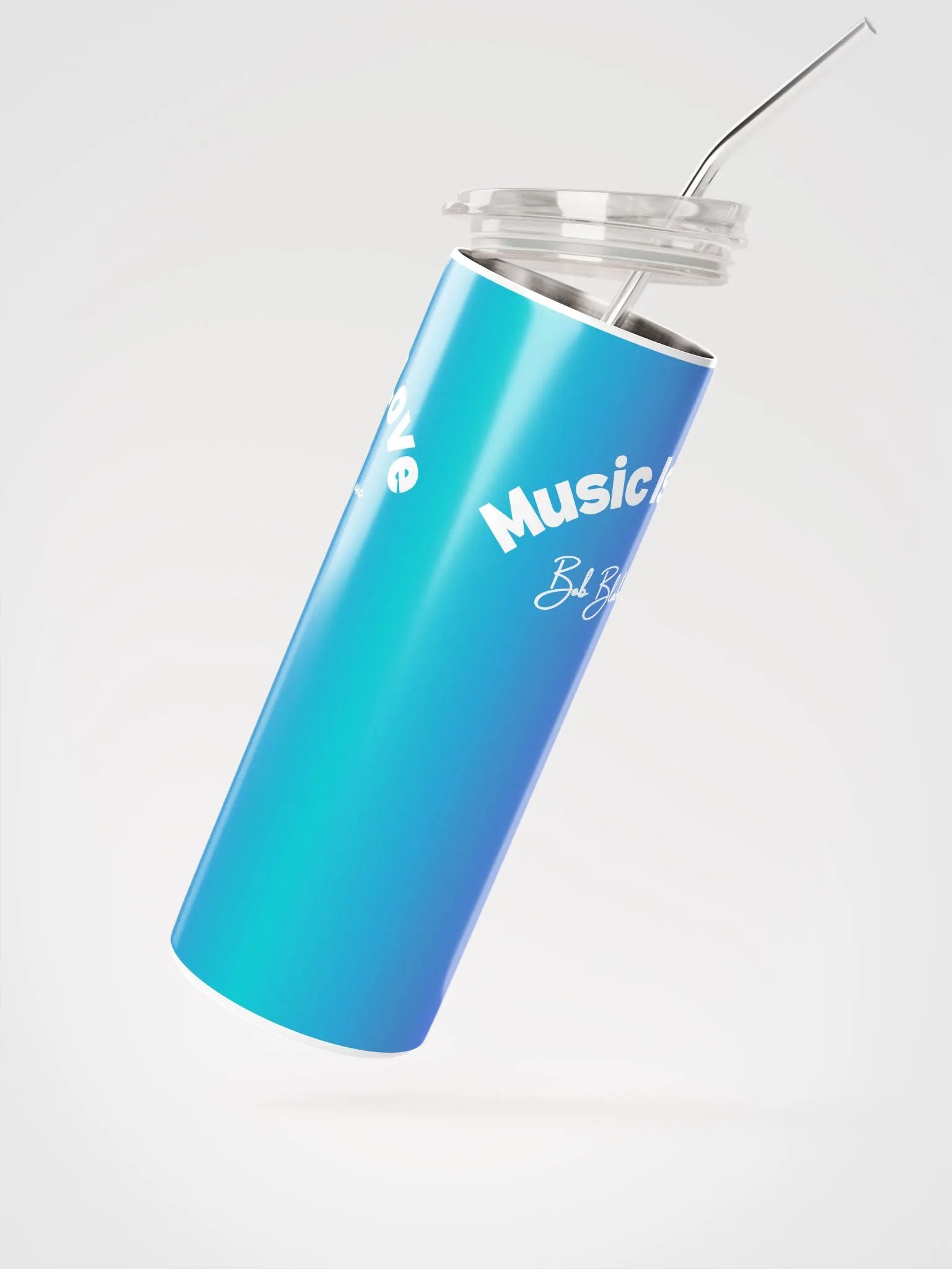 20 oz. Stainless Steel Tumbler w/Straw - Music Is Love product image (5)