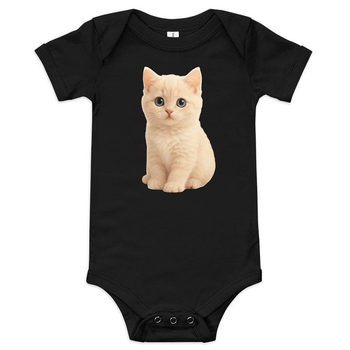 Cute Cat Bodysuit/ Romper Black product image (1)