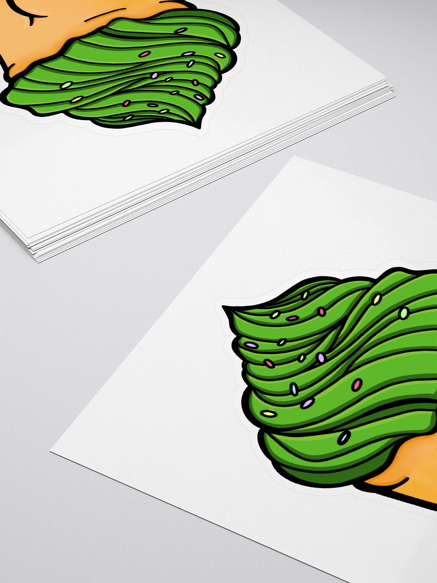 AuronSpectre Cheeky Cupcake Sticker - Green product image (4)