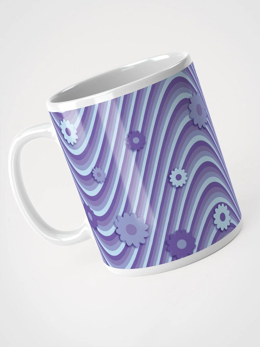 Purple Waves Floral Retro Mug product image (4)