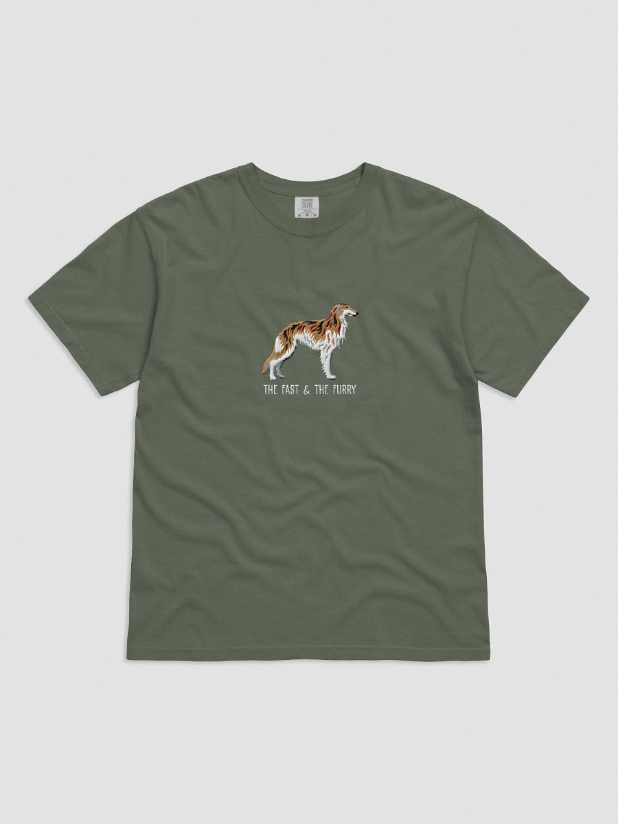 The Fast & The Furry T-Shirt(Embroidered) of a Silken Windhound(Brindle) product image (31)