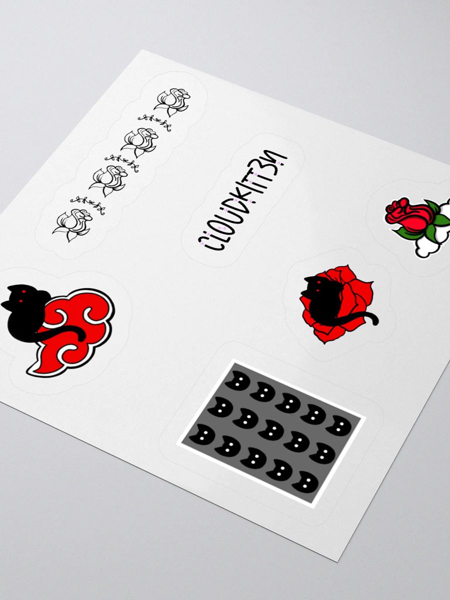Kitten & Rose Sticker Sheet product image (3)