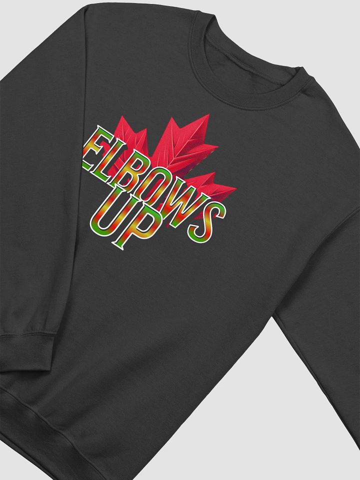 Elbows Up Maple Leaf Gradient Vibrant Crewneck Sweatshirt product image (2)