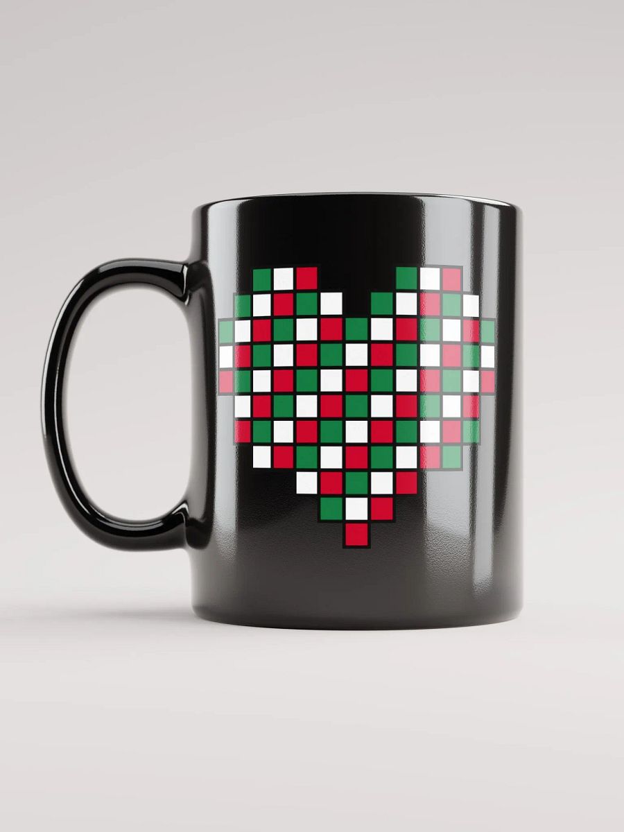 Candy Cane Heart Black Glossy Mug product image (1)