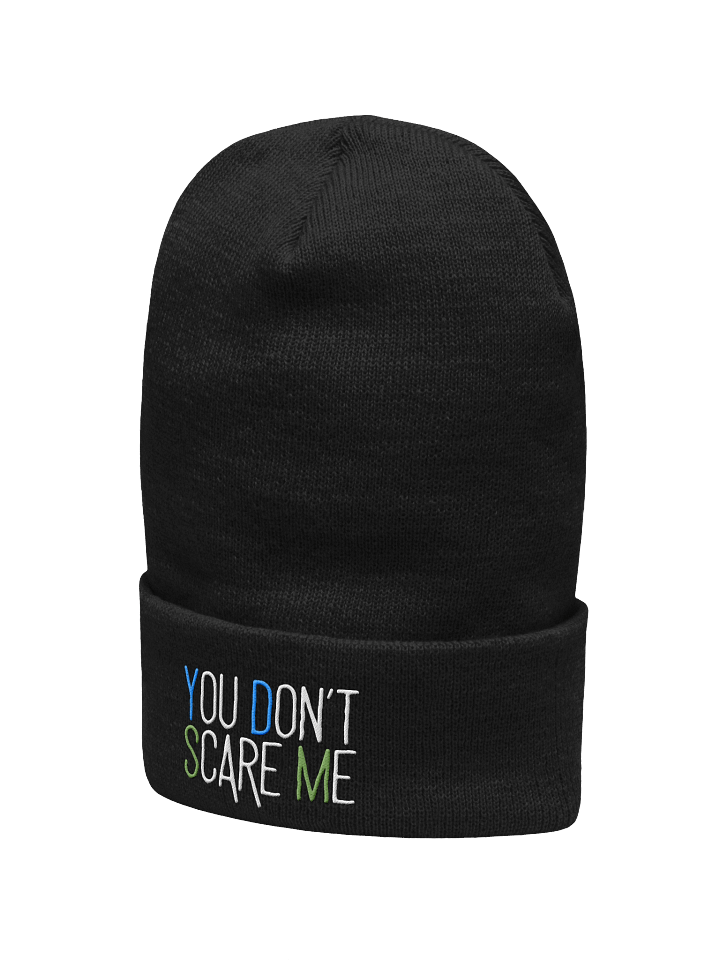 "YOU DON'T SCARE ME" Split-Color Signature Beanie product image (7)