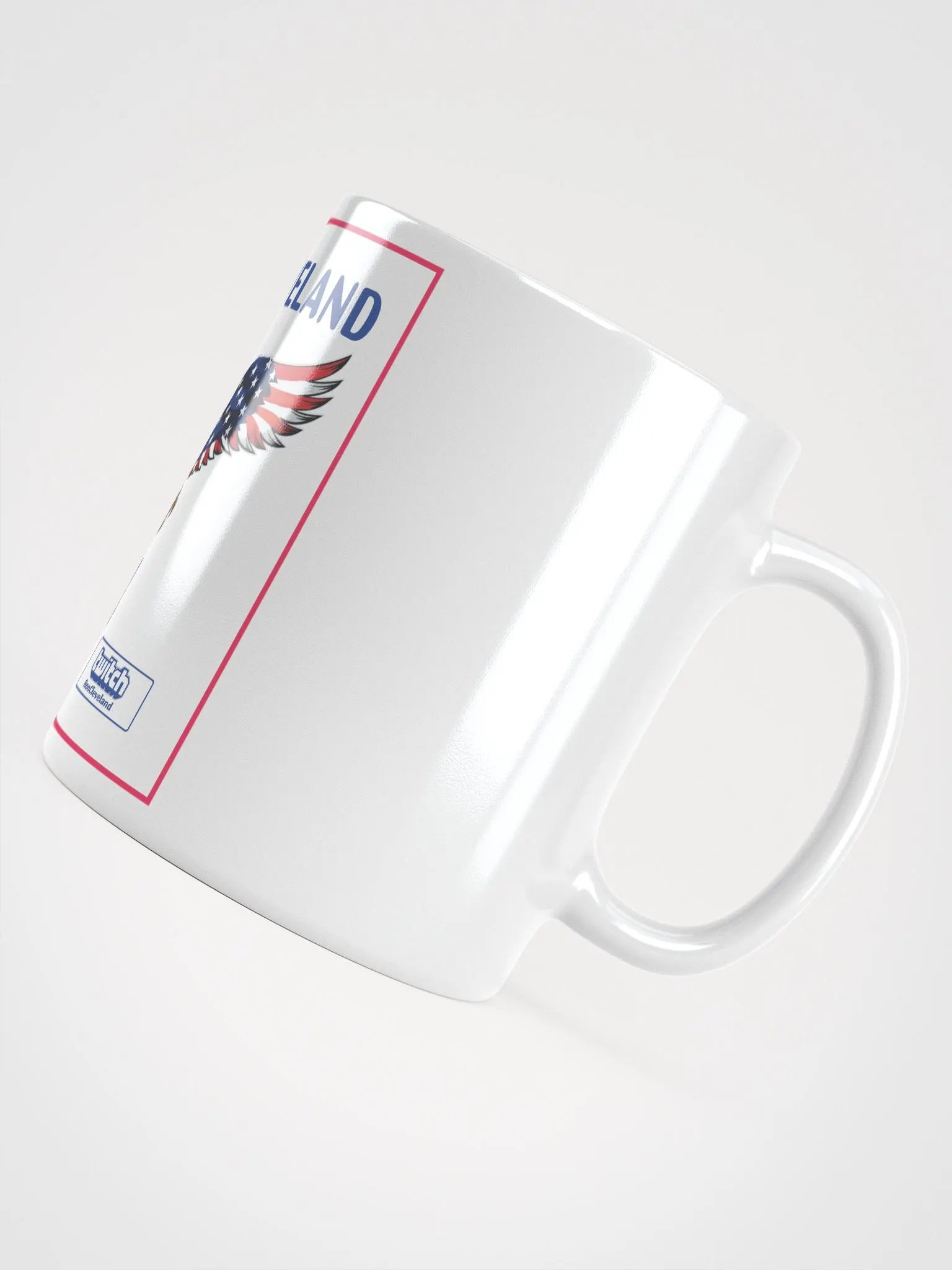 Patriotic Eagle White Glossy Mug product image (4)