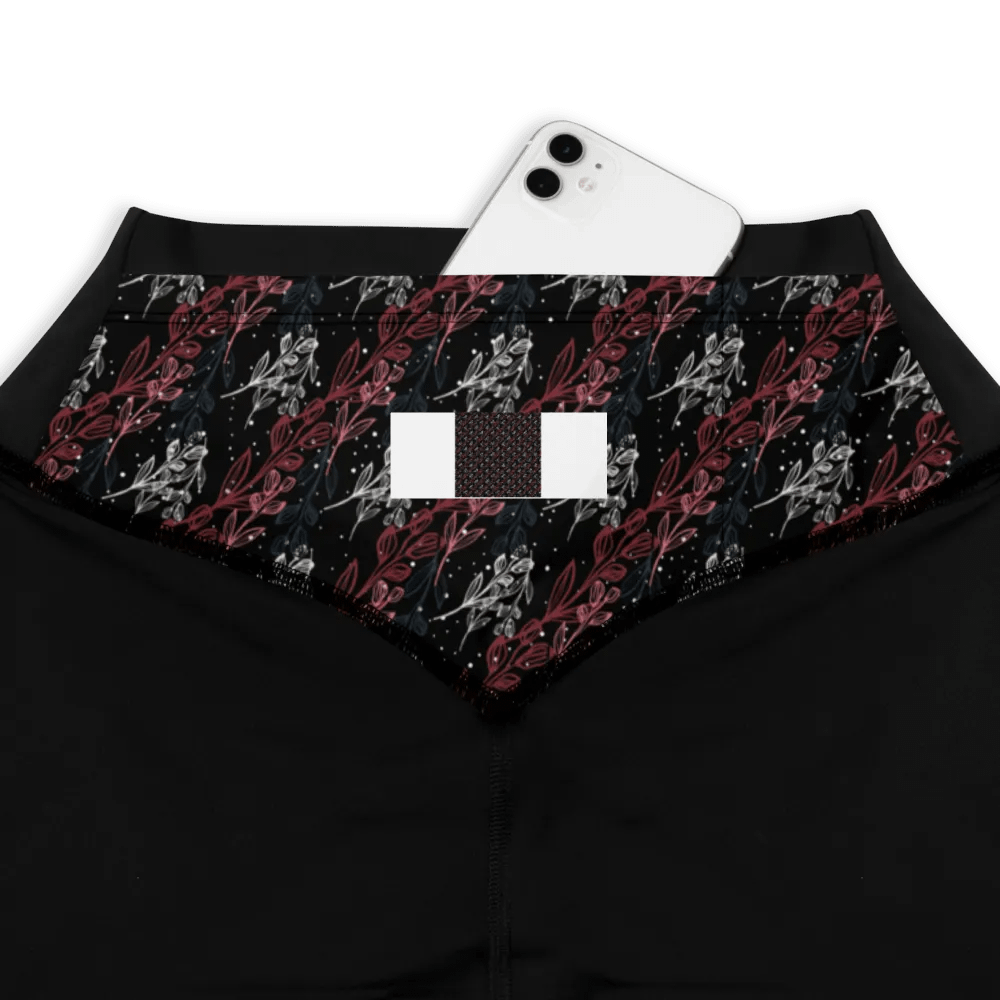 Black All-Over Print Sports Leggings product image (1)