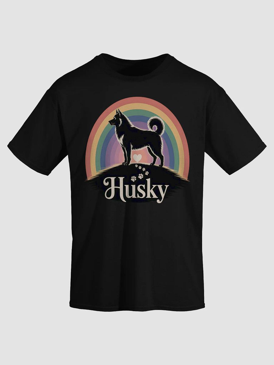 Rainbow Husky Heart T-Shirt product image (17)
