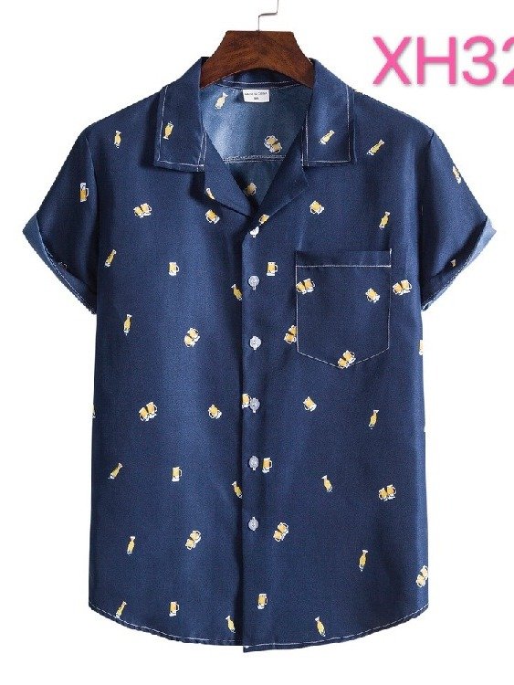 Hawaiian Beach Style Shirt Men's Casual Beach Suit Collar Short Sleeve product image (5)
