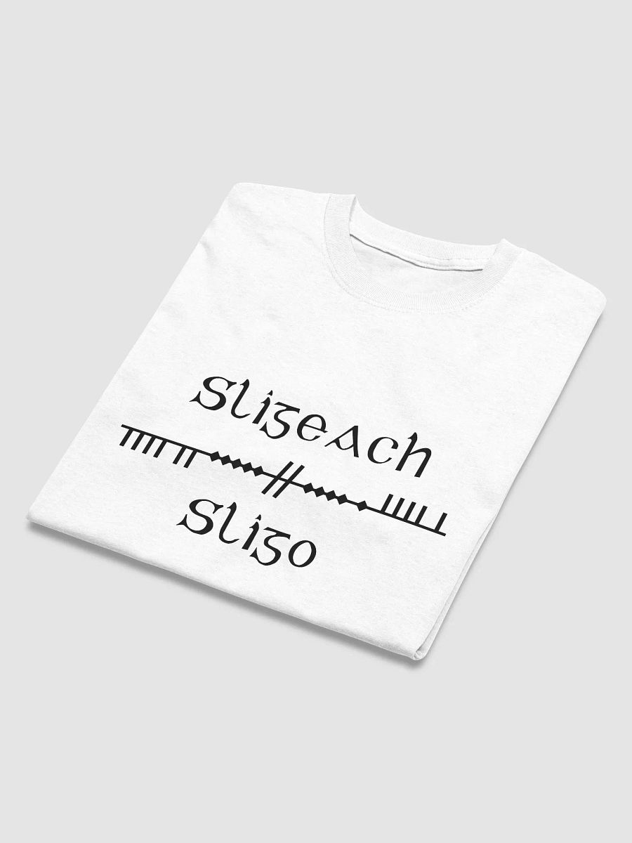Sligo/Sligeach Scholastic style Ogham white printed T-shirt product image (3)
