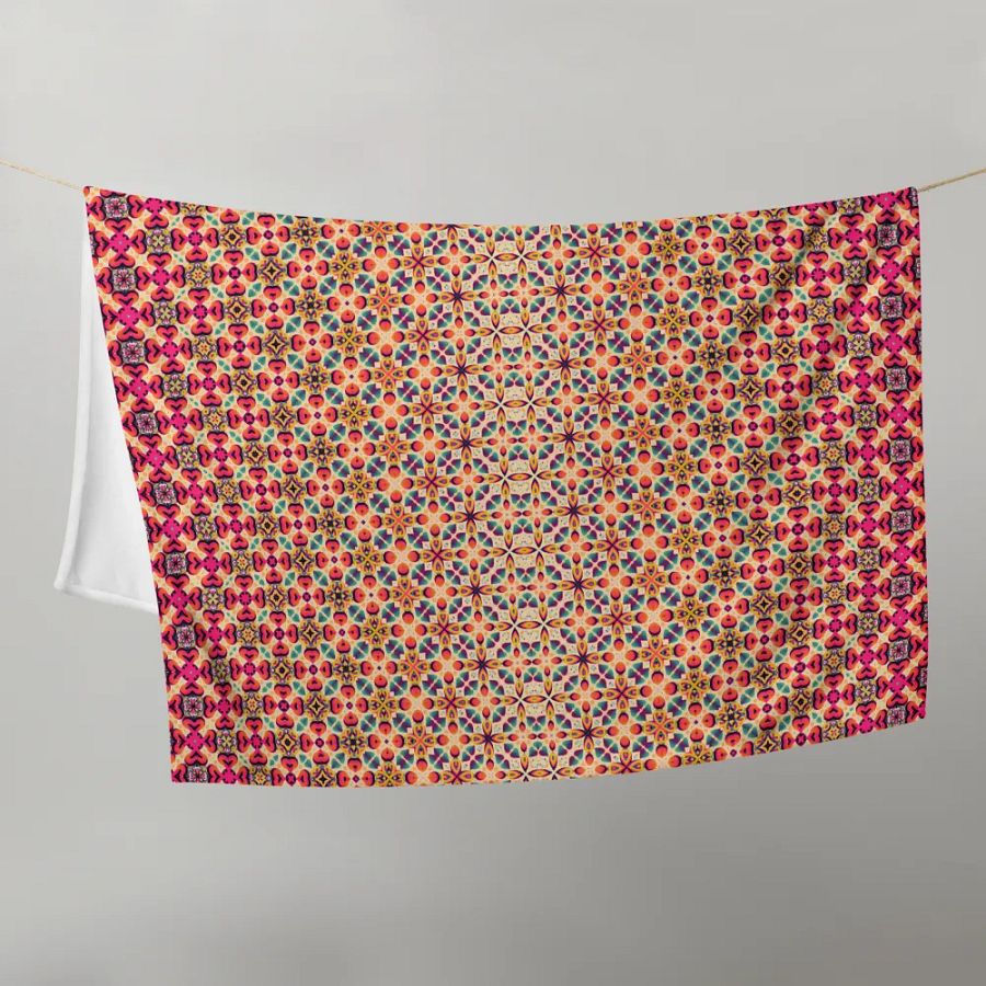 Romantic Intertwined Hearts & Flowers Throw Blanket product image (9)