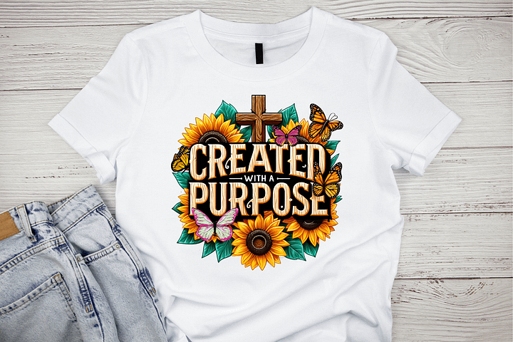 Created With a Purpose Blossom Tee product image (1)