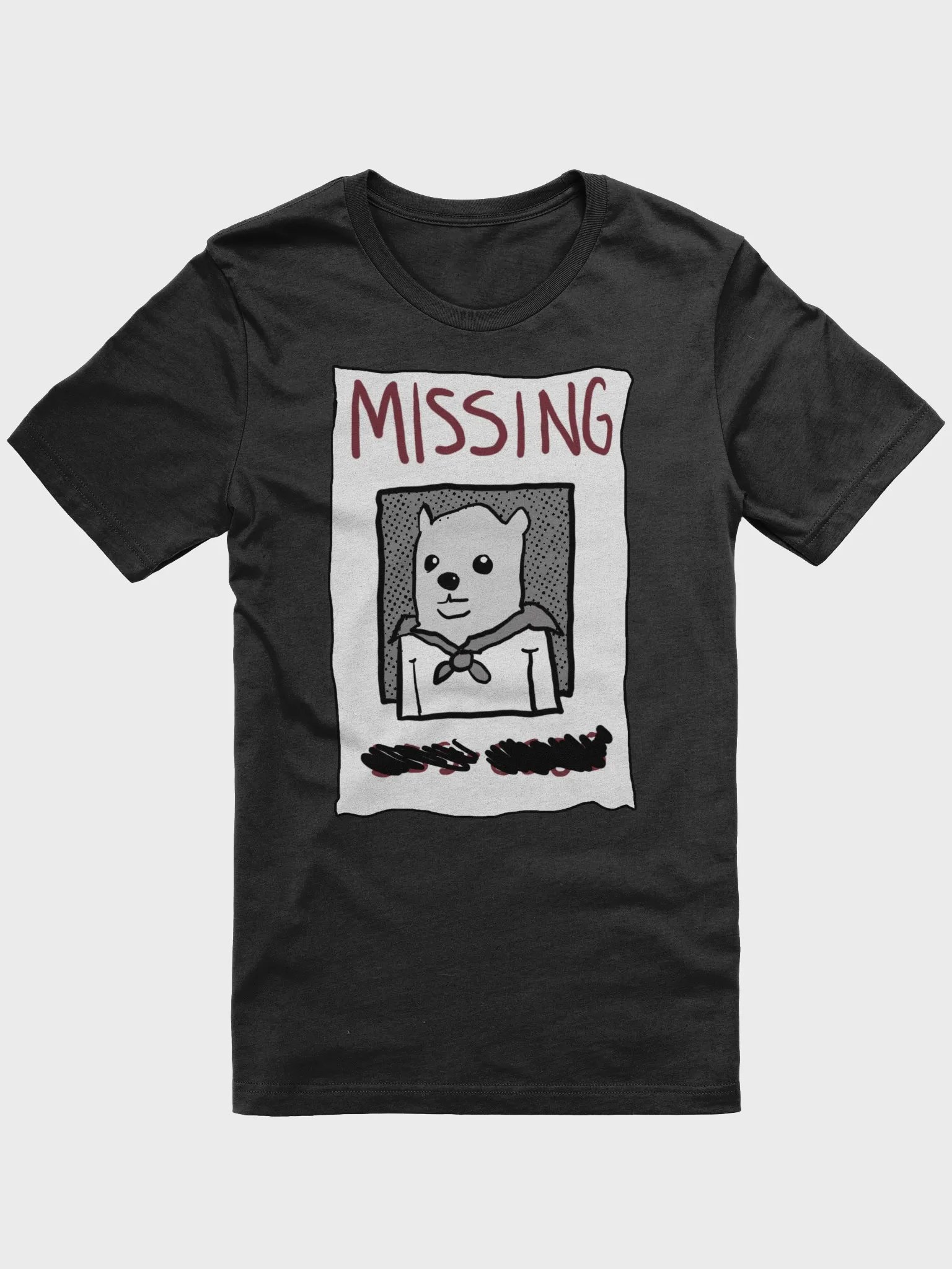 missing dog poster shirt product image (1)