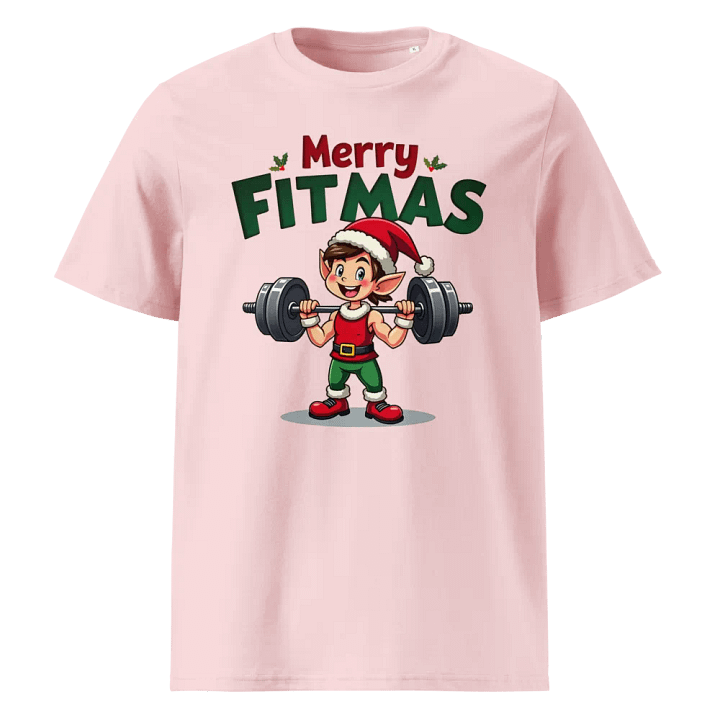 Merry Fitmas Elf Organic Tee product image (7)