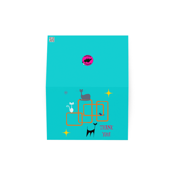 Whimsical Feline Thank You Card product image (2)